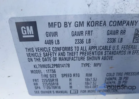 2023 Chevrolet Trailblazer Awd Rs from USA, damaged, VIN KL79MUSL2PB014178